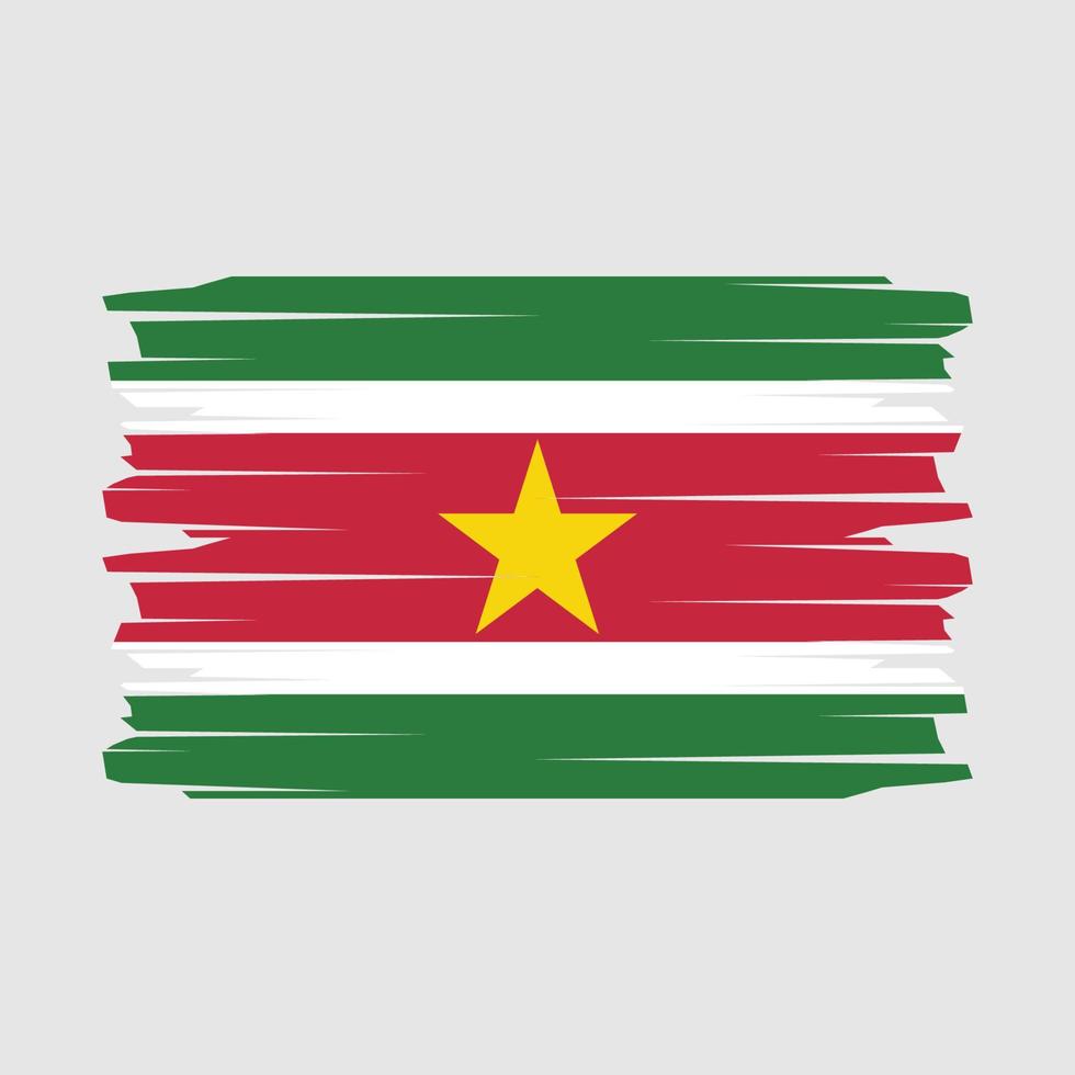 Suriname Flag Brush Vector