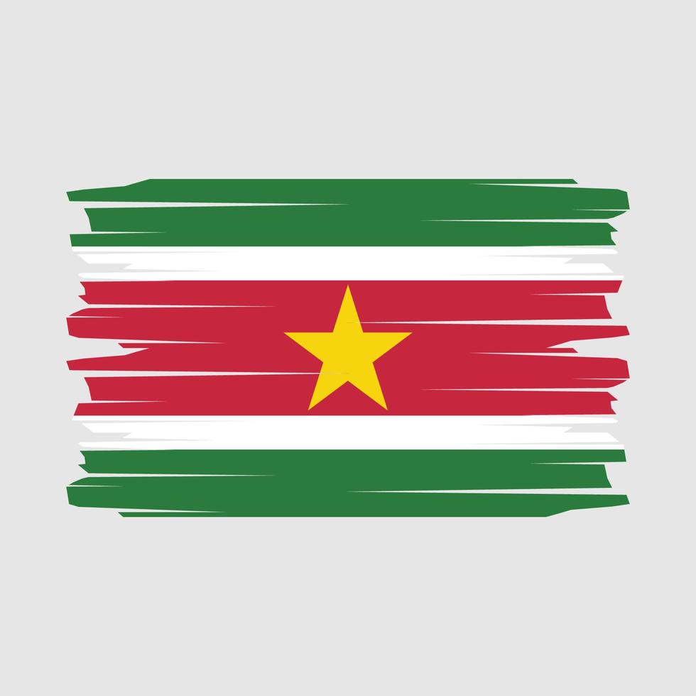 Suriname Flag Brush Vector