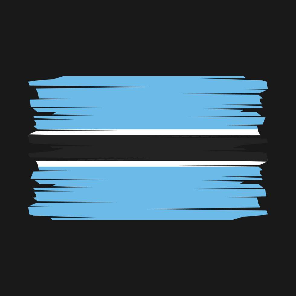 Botswana Flag Brush Vector