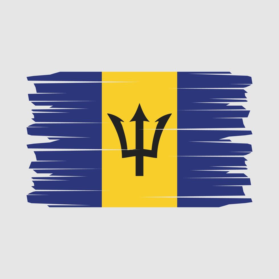 vector de pincel de bandera de barbados