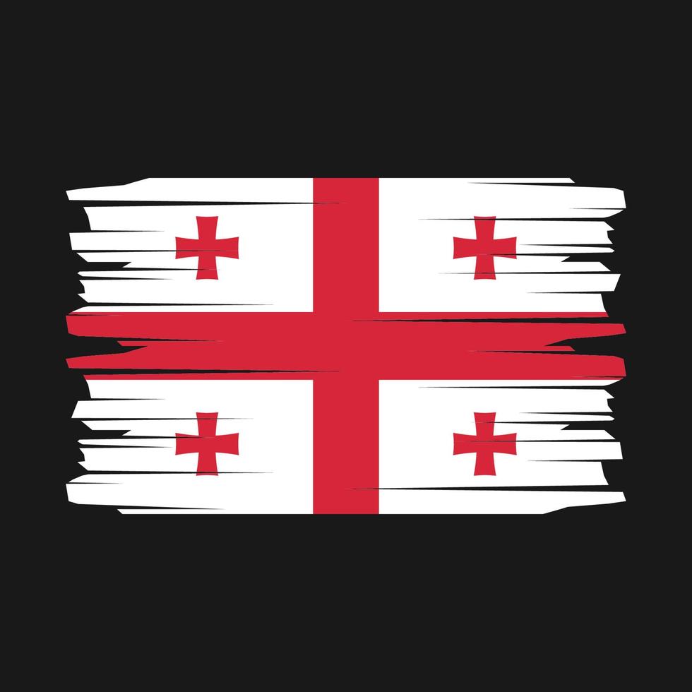 Georgia Flag Brush Vector