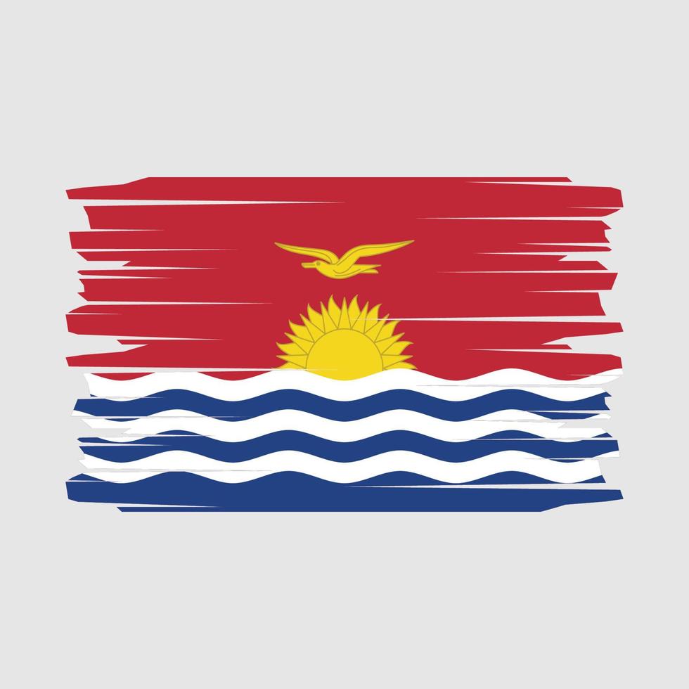 Kiribati Flag Brush Vector