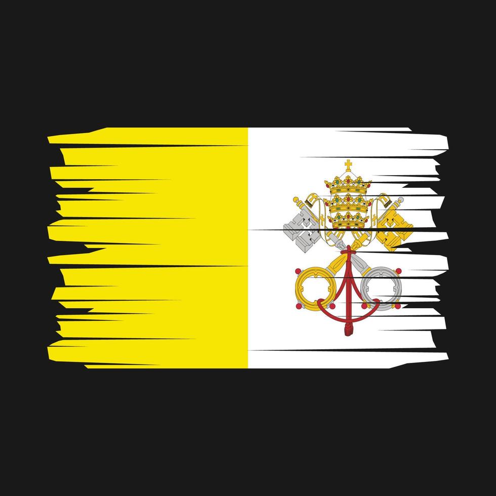 vector de pincel de bandera del vaticano