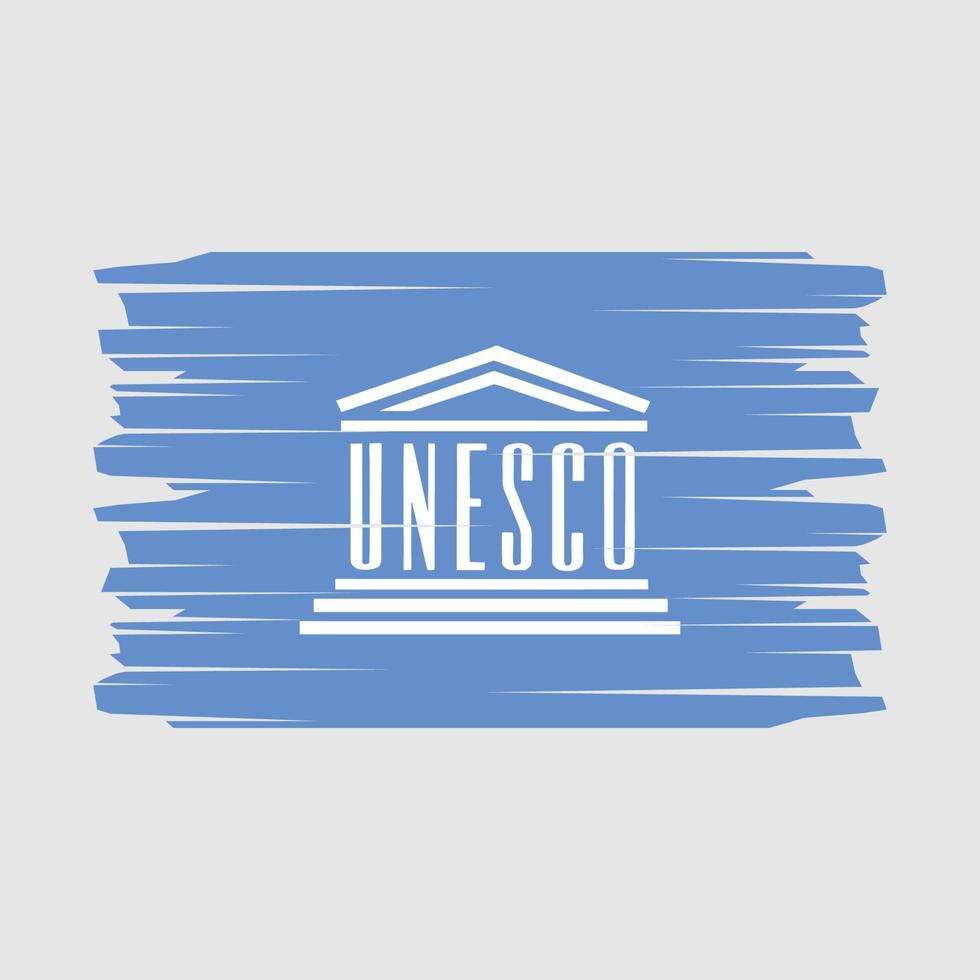 Unesco Flag Brush Vector