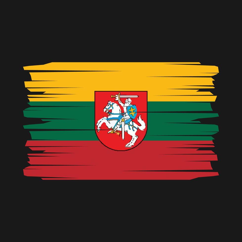 Lithuania Flag Brush Vector
