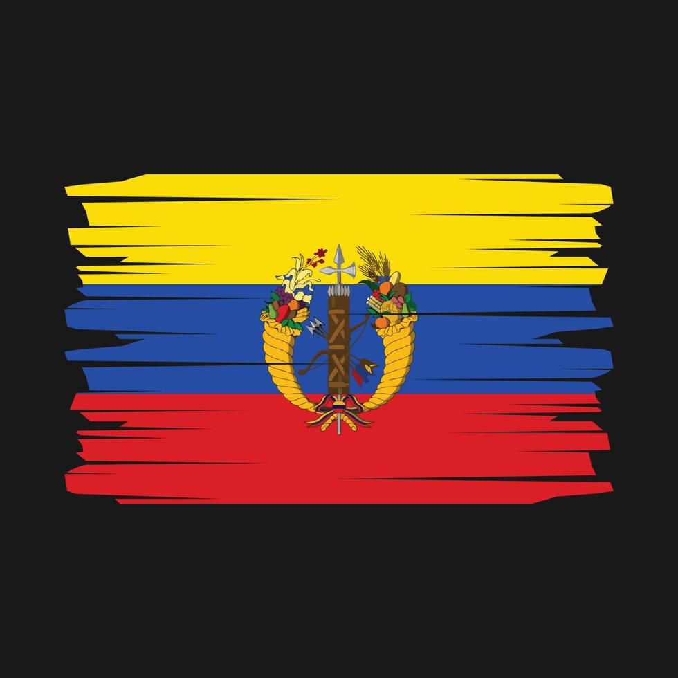 vector de pincel de bandera de colombia