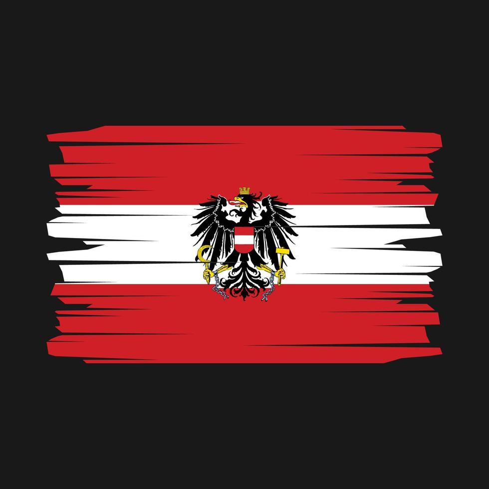 Austria Flag Brush Vector