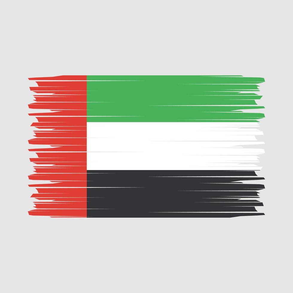 UAE Flag Brush Vector