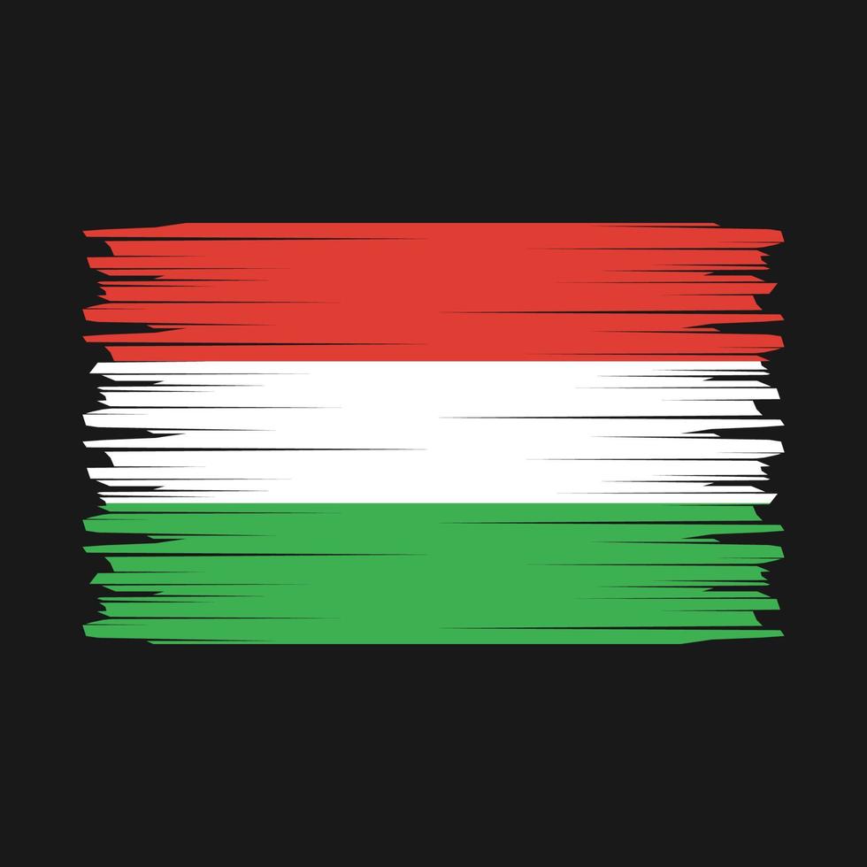 Hungary Flag Brush Vector