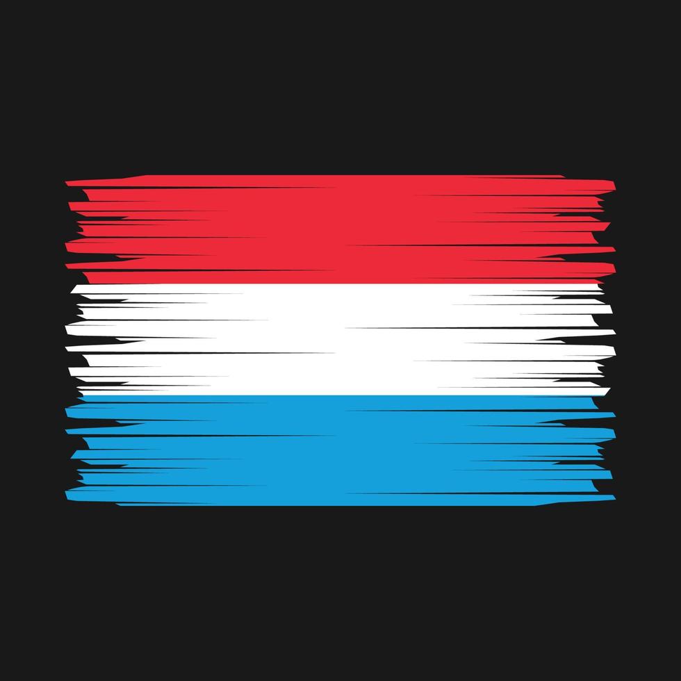 Luxembourg Flag Brush Vector