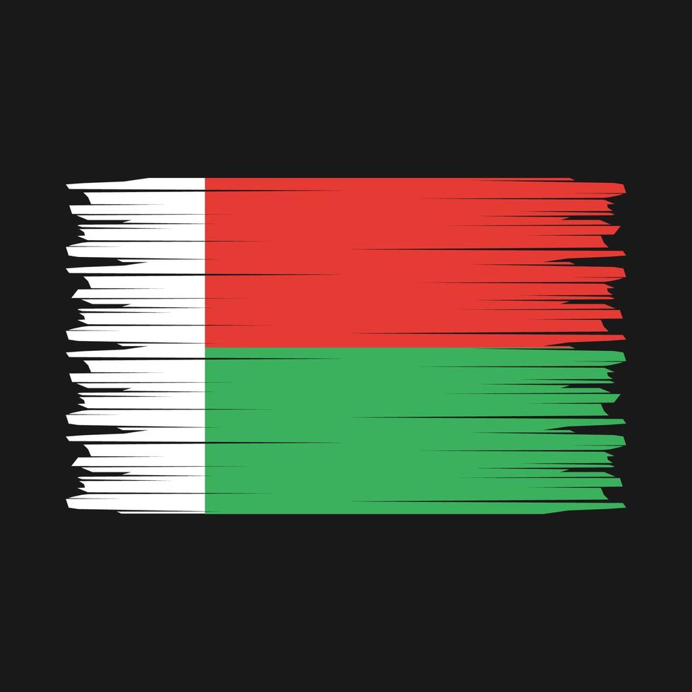 Madagascar Flag Brush Vector