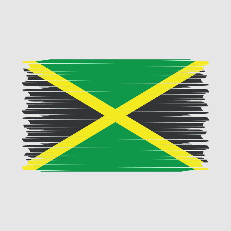 Jamaica Flag Brush Vector