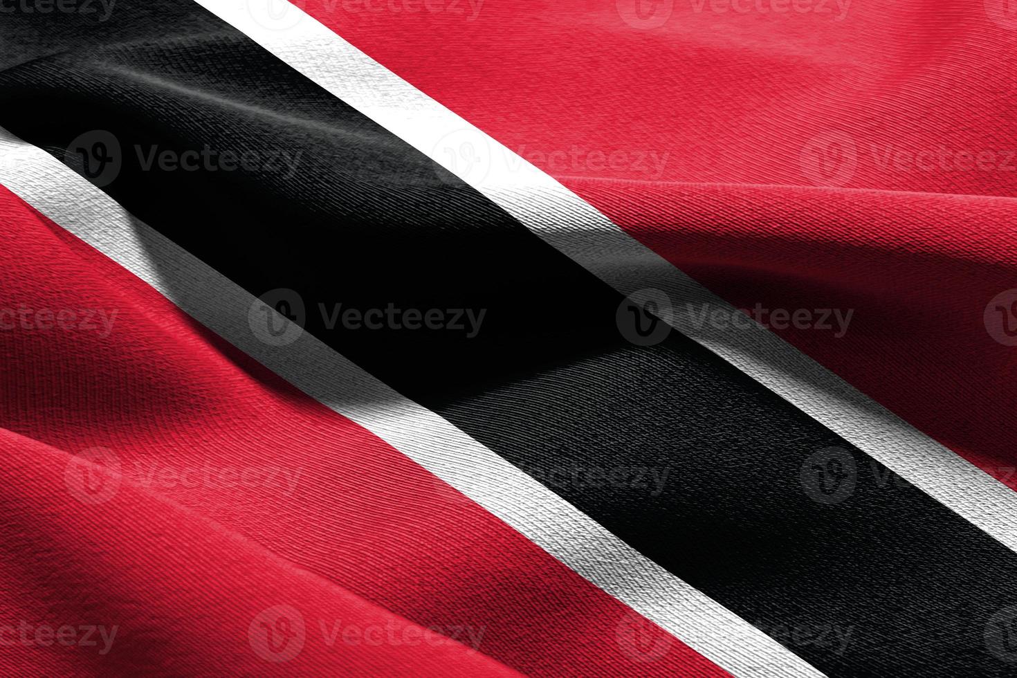 3D illustration closeup flag of Trinidad and Tobago photo