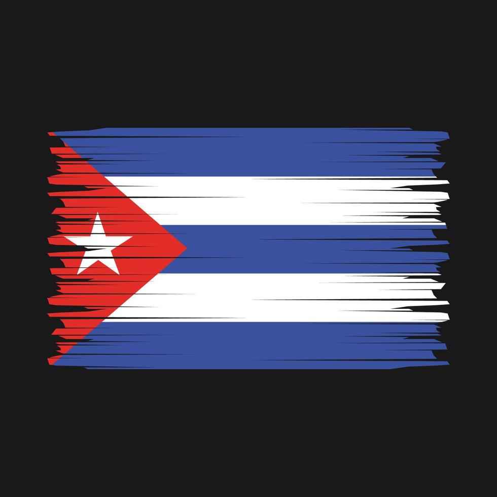 vector de pincel de bandera de cuba