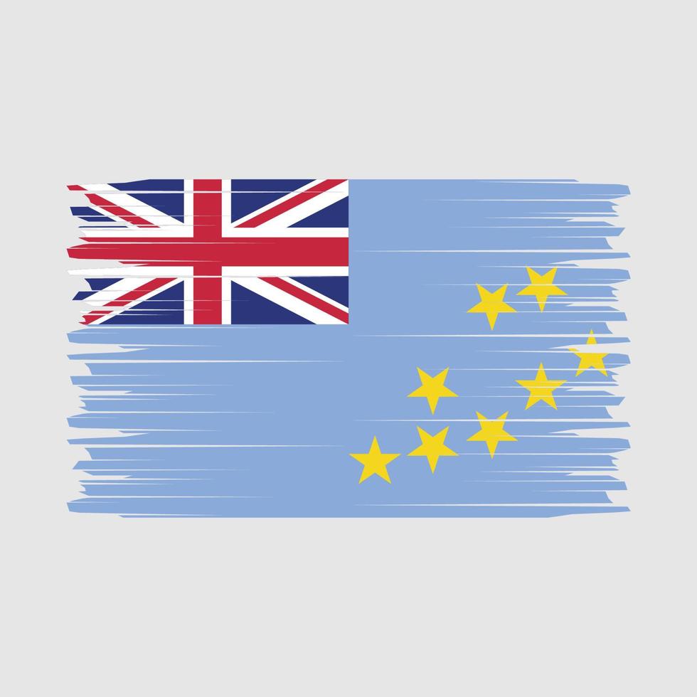 Tuvalu Flag Brush Vector