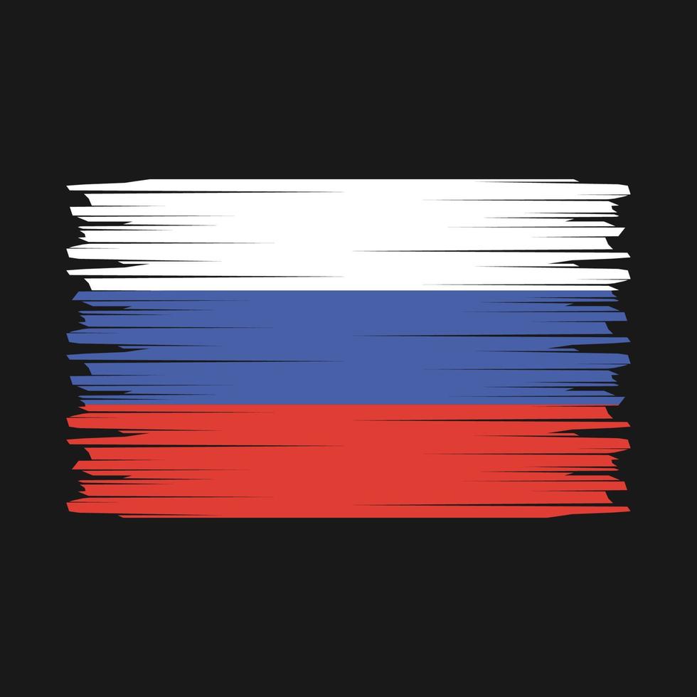 Russia Flag Brush Vector