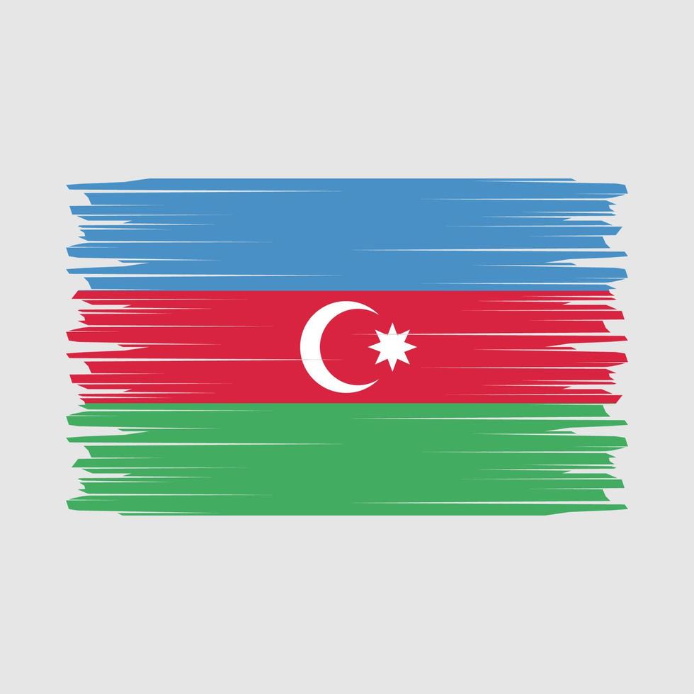 Azerbaijan Flag Brush Vector
