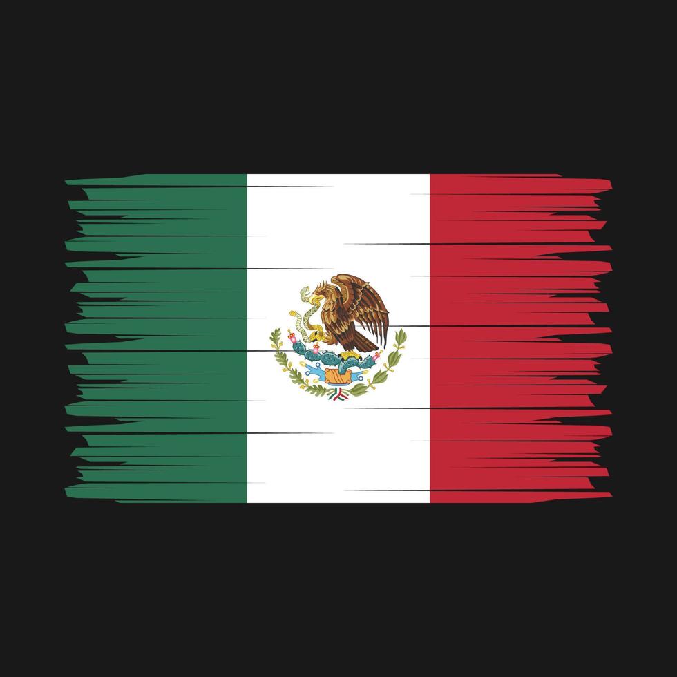 Mexico Flag Brush Vector