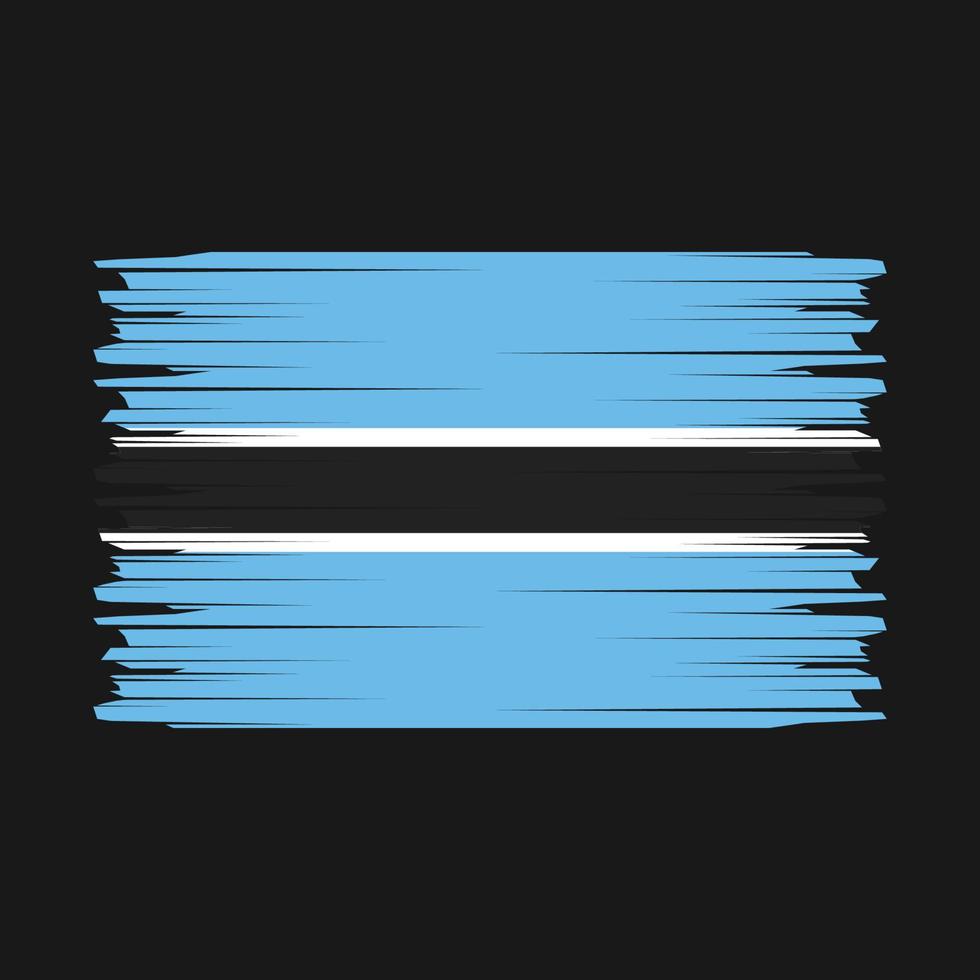 Botswana Flag Brush Vector