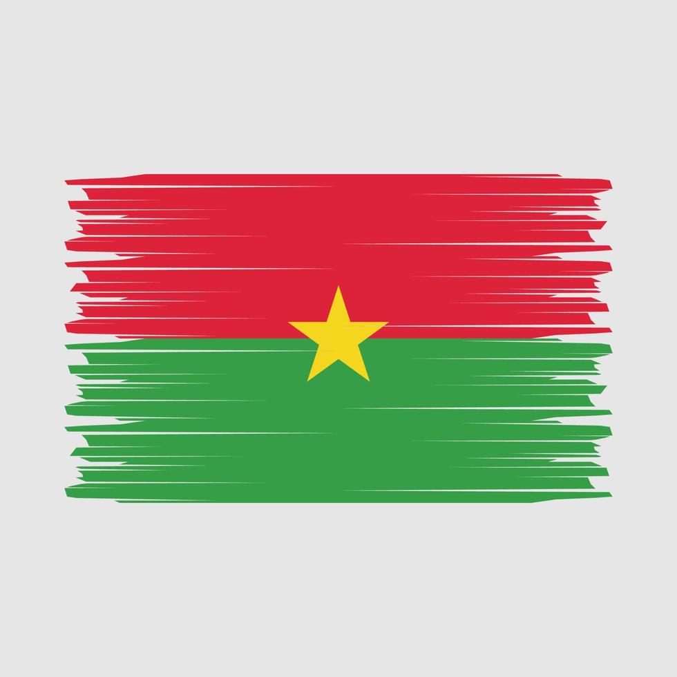 Burkina Faso Flag Brush Vector