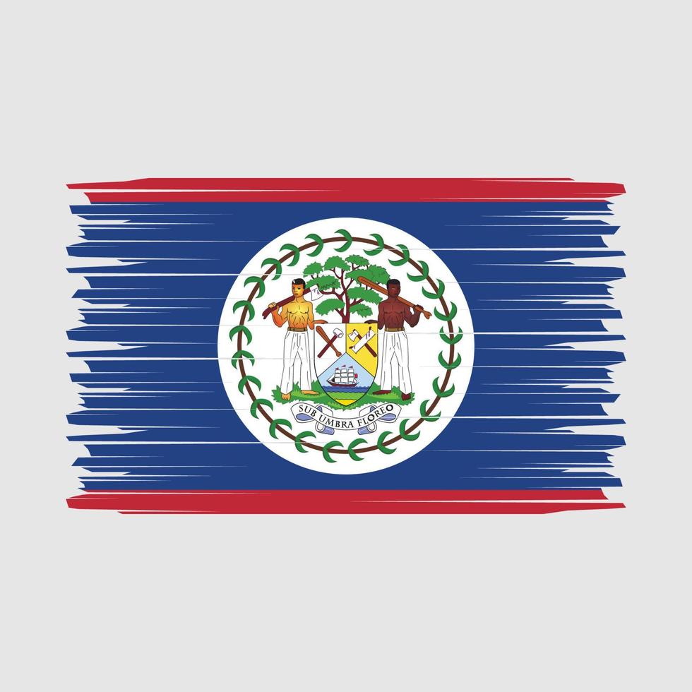 Belize Flag Brush Vector