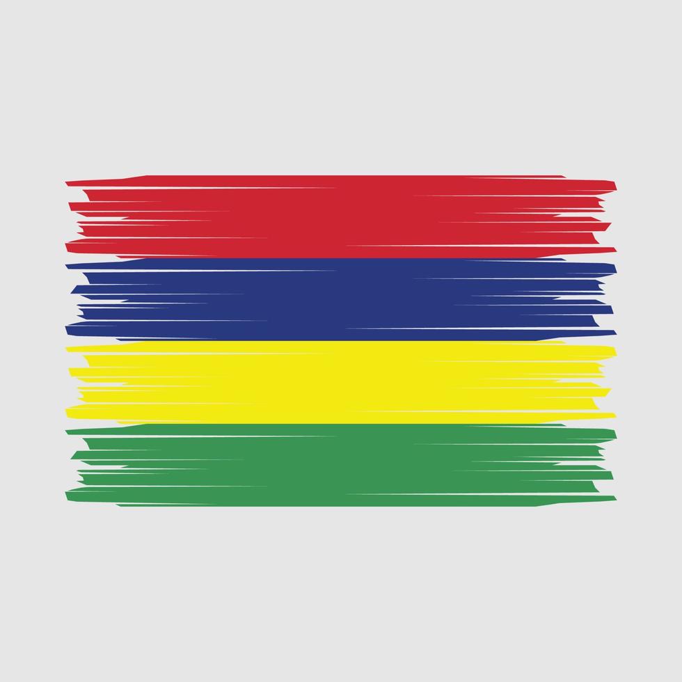 Mauritius Flag Brush Vector