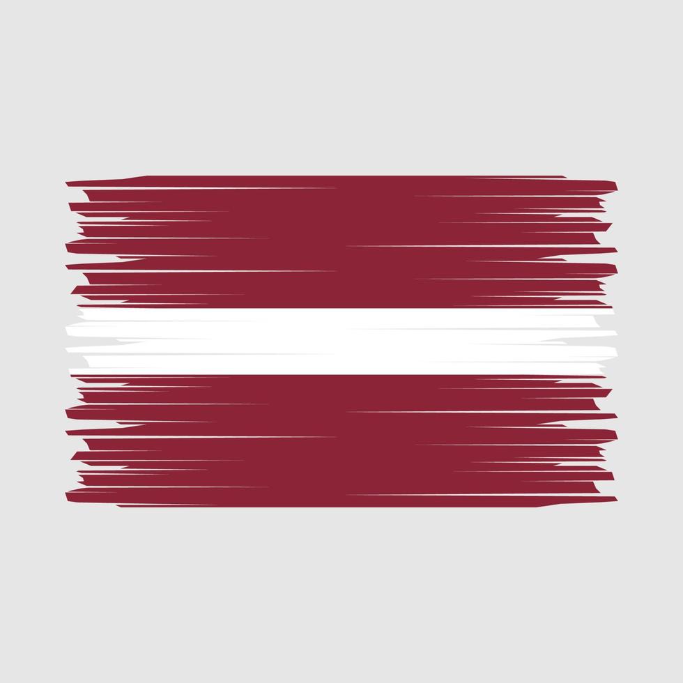 Latvia Flag Brush Vector