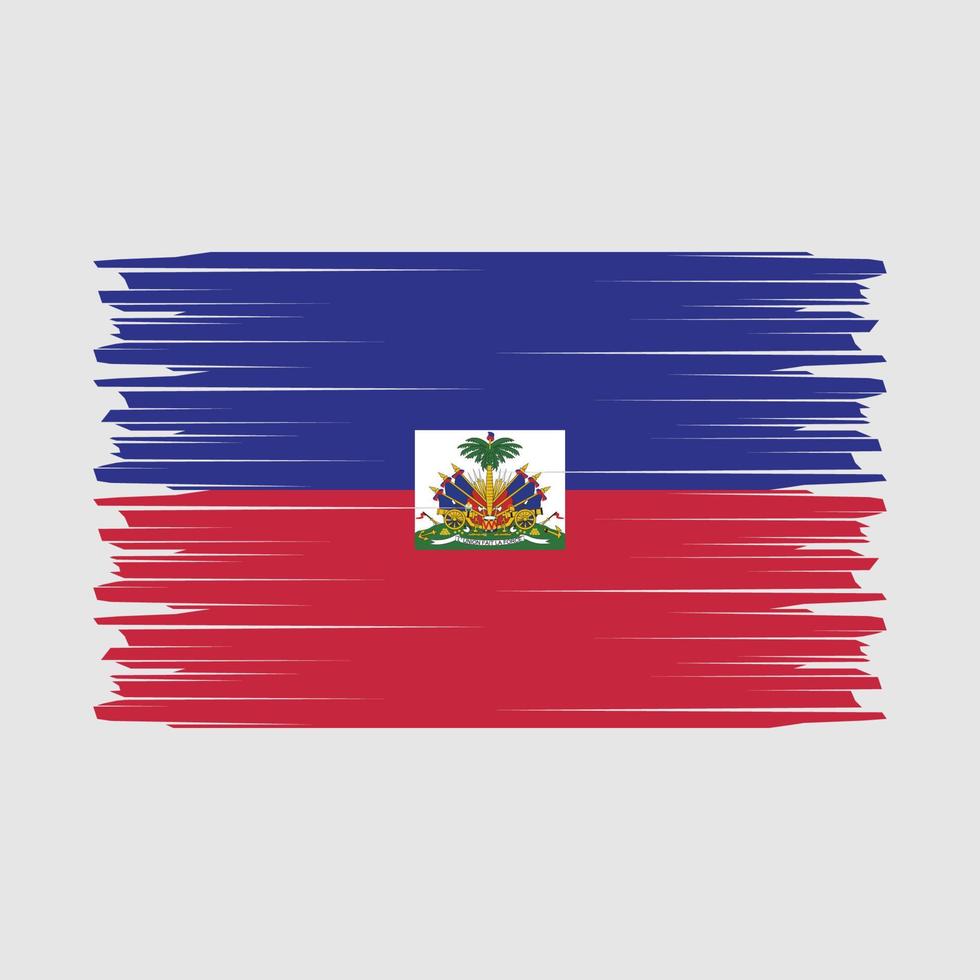 vector de pincel de bandera de haití