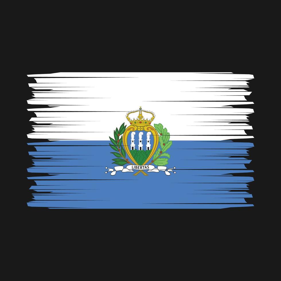 vector de pincel de bandera de san marino