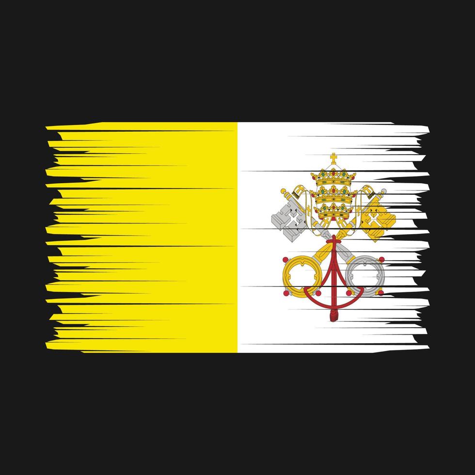 Vatican Flag Brush Vector