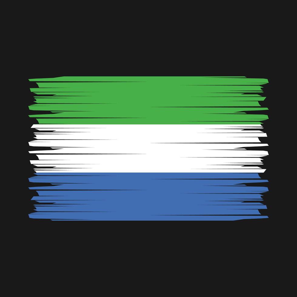 Sierra Leone Flag Brush Vector