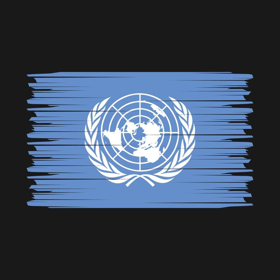vector de pincel de bandera de las naciones unidas