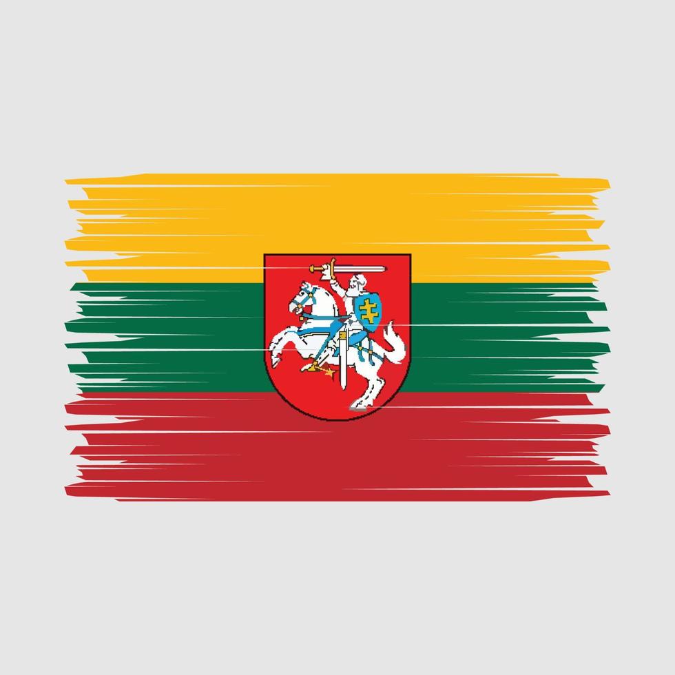 Lithuania Flag Brush Vector