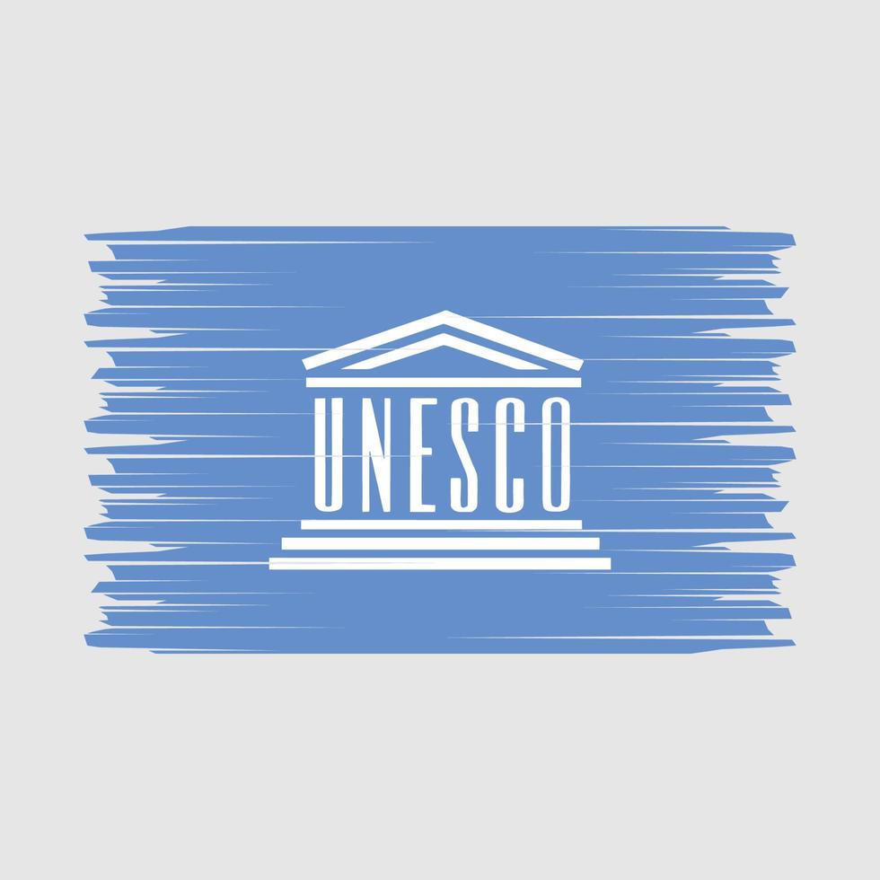 Unesco Flag Brush Vector