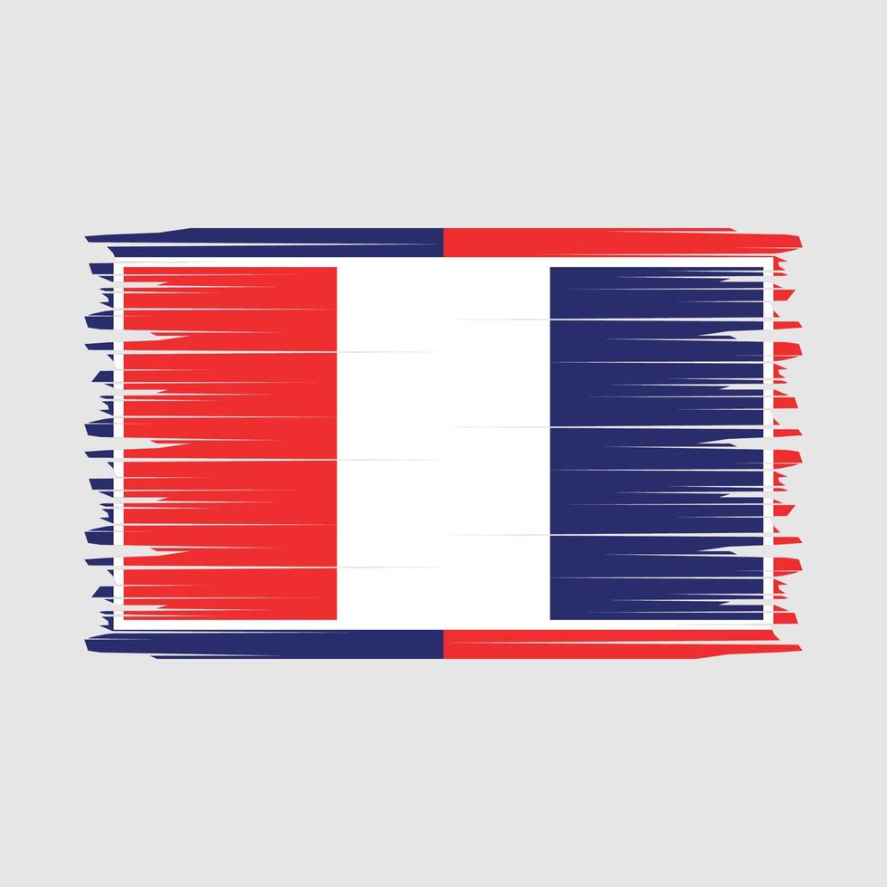 vector de pincel de bandera de francia