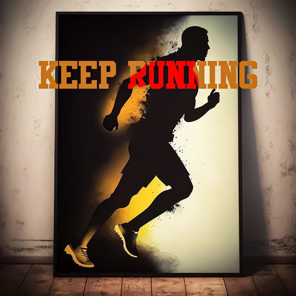 Keep Running Motivation Sports Image photo