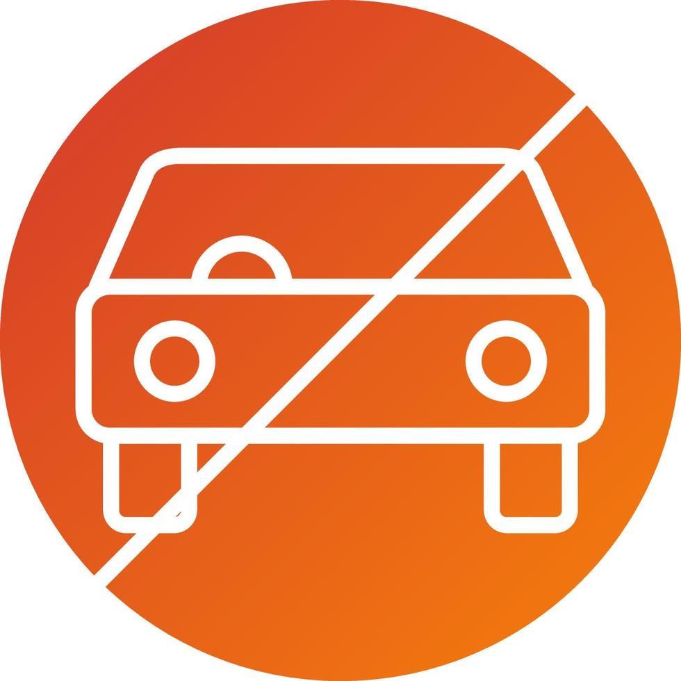 No Commute Icon Style vector