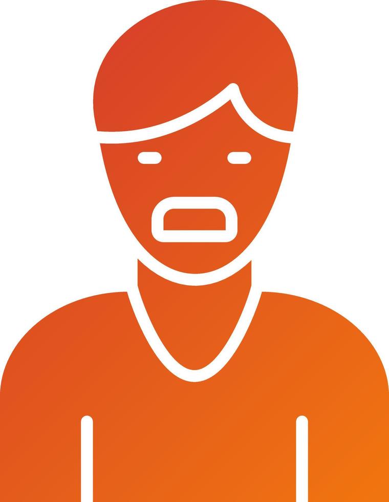 Choking Feeling Icon Style vector
