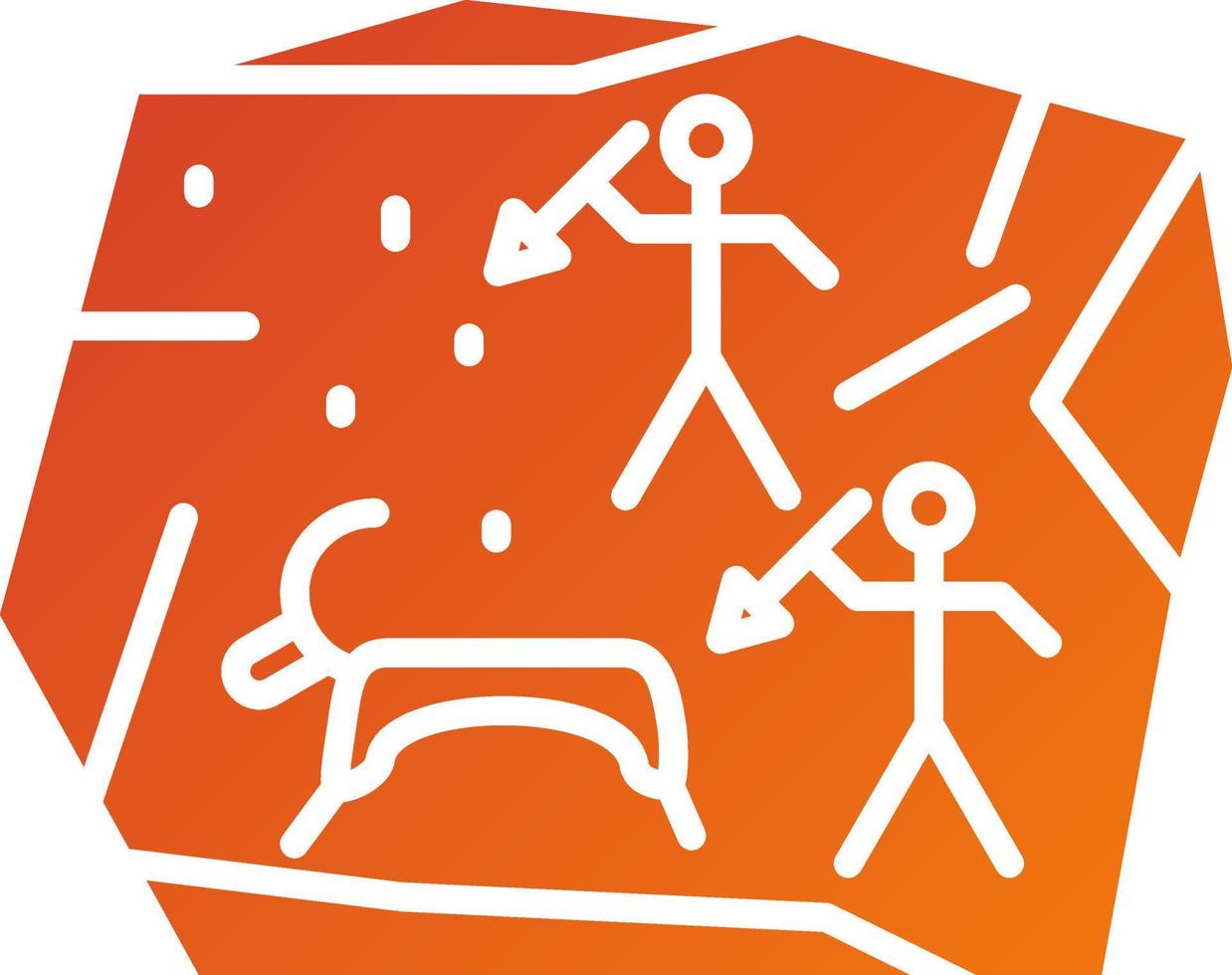 Cave Painting Icon Style vector