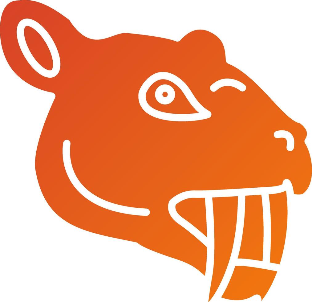 Saber Toothed Tiger Icon Style vector