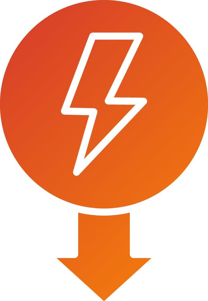 reducir energía consumo icono estilo vector