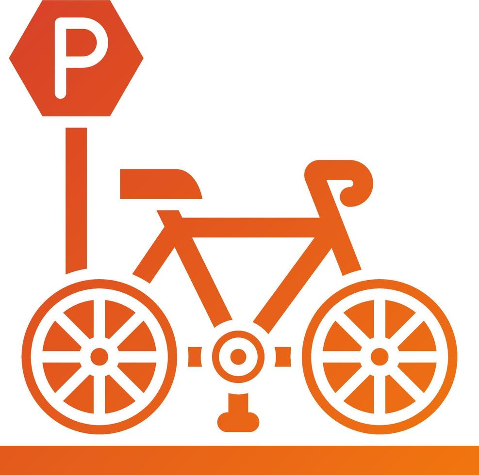 Bicycle Parking Icon Style vector
