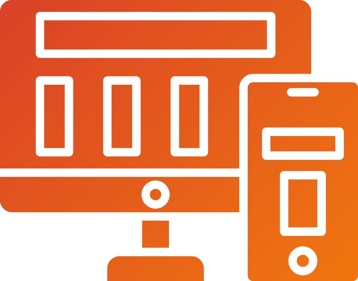 Responsive Design Icon Style vector