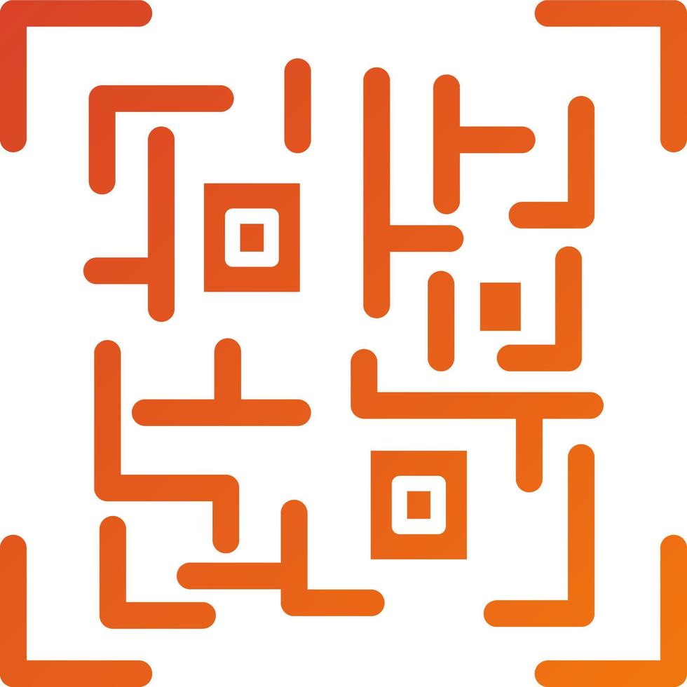 Qr Code Icon Style vector