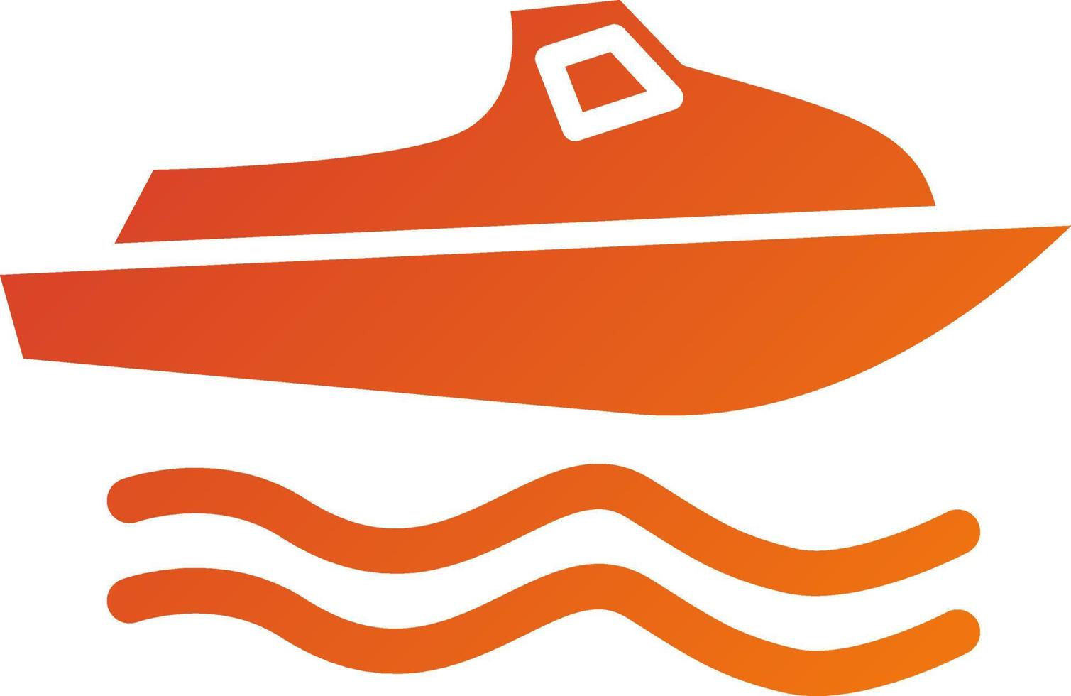Jet Sprint Boat Racing Icon Style vector