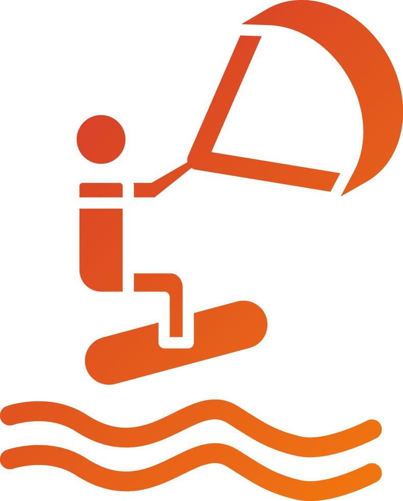 Kitesurfing Icon Style vector