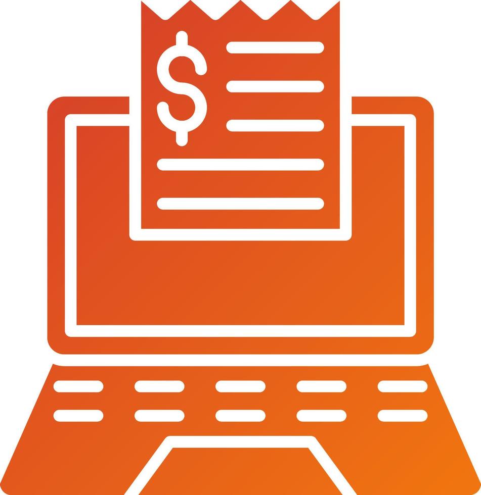 Electronic Bills Icon Style vector
