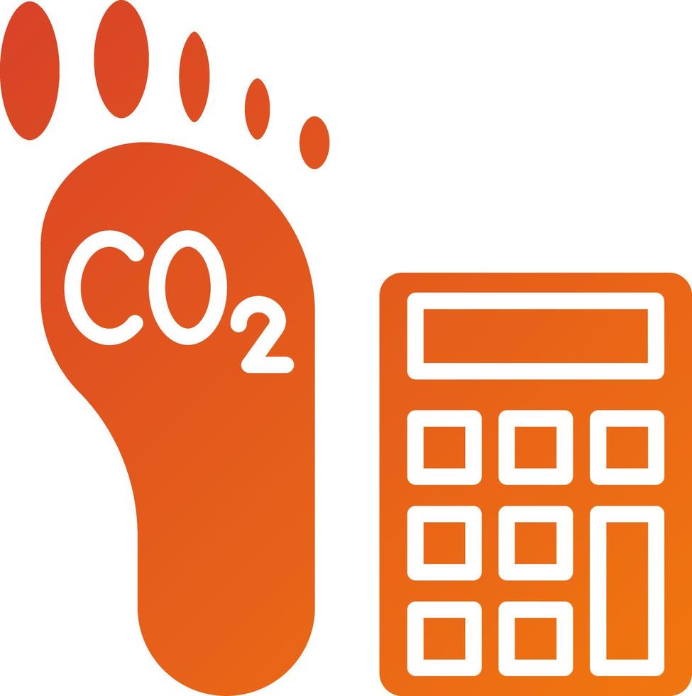 Carbon Footprint Calculator Icon Style vector