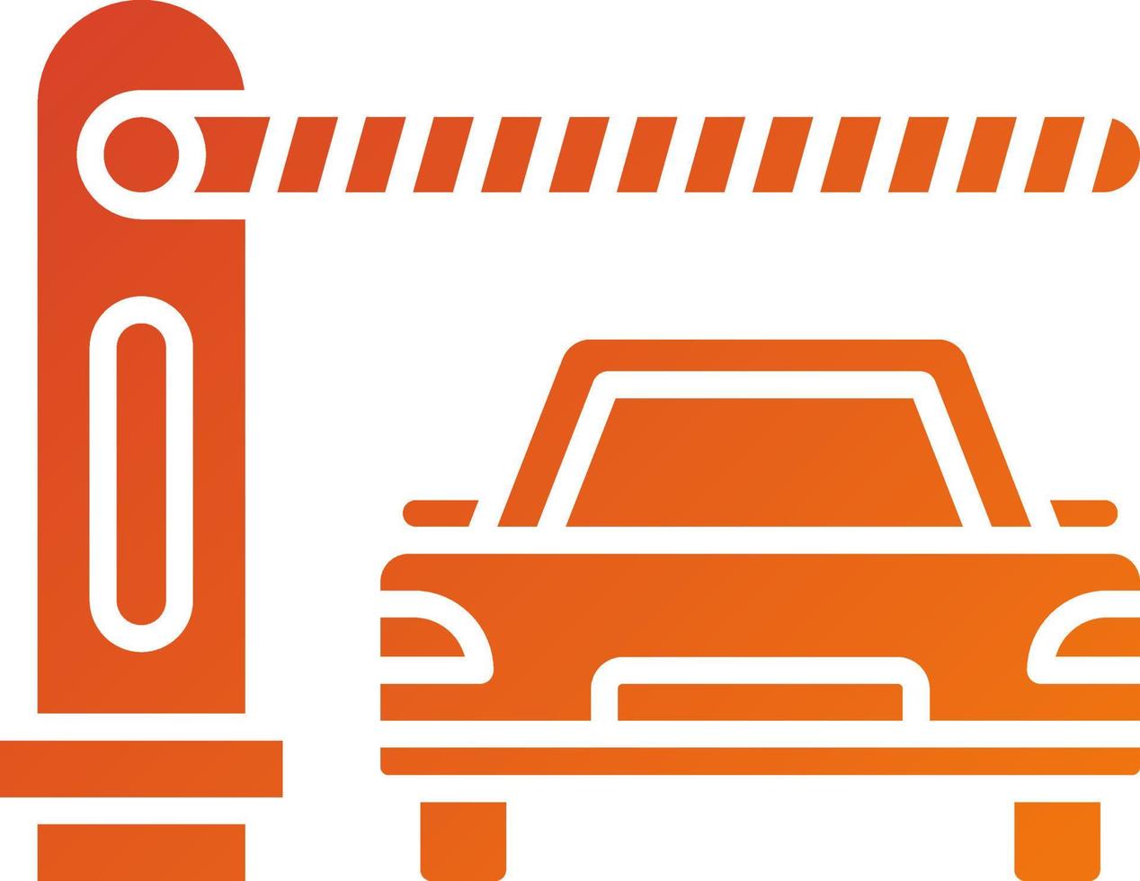 Auto Barrier Icon Style vector