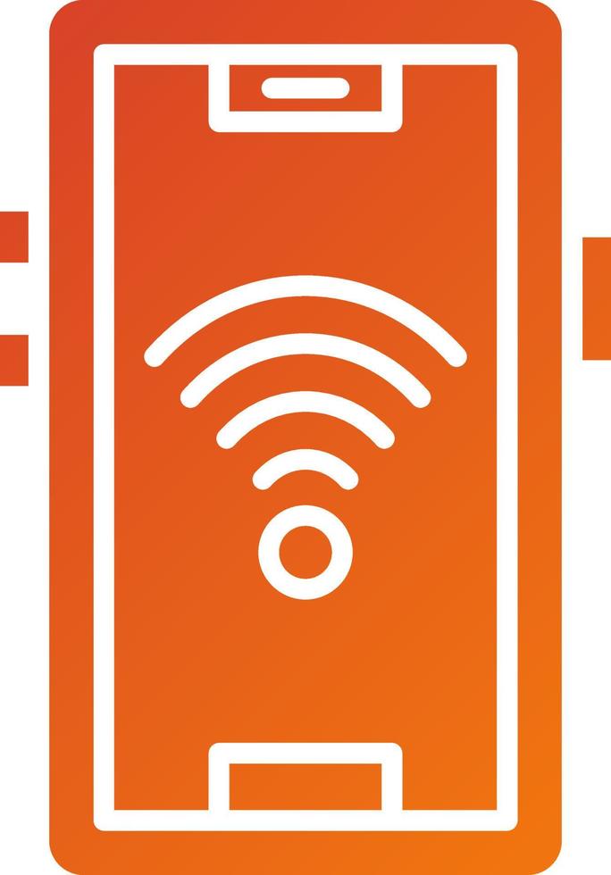 Signal Wifi 4 Bar Icon Style vector